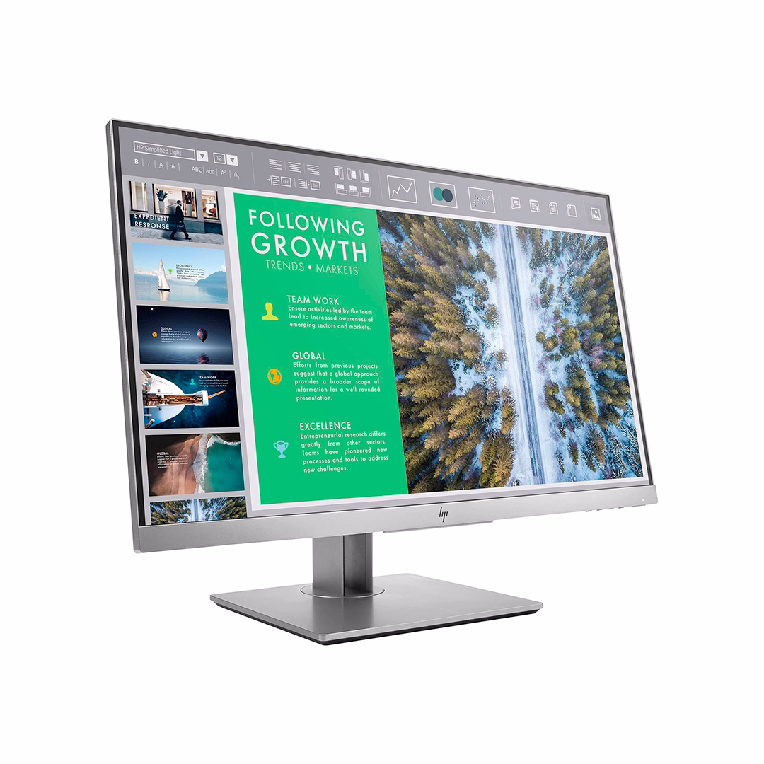 MONITOR DE OFICINA - HP - ELITEDISPLAY E233 - MONITOR 23\" FHD IPS, HDMI, DISPLAYPORT, VGA, 3 PUERTOS USB 3.0, AJUSTE DE ALTURA - 1FH46AA - Vista 2