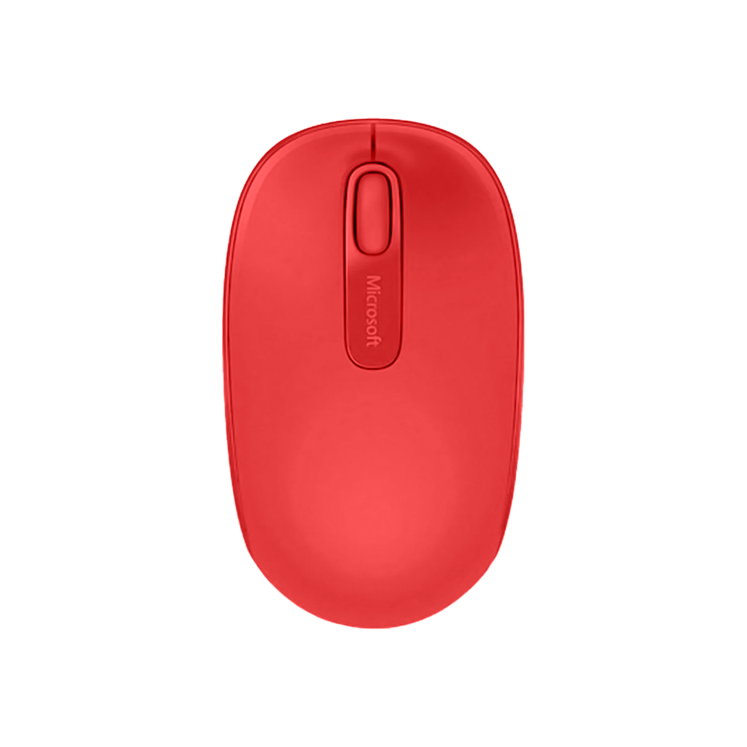 MOUSE MICROSOFT INALAMBRICO (MOBILE 1850), 1000DPI, RECEPTOR USB, 2.4GHZ, ROJO
