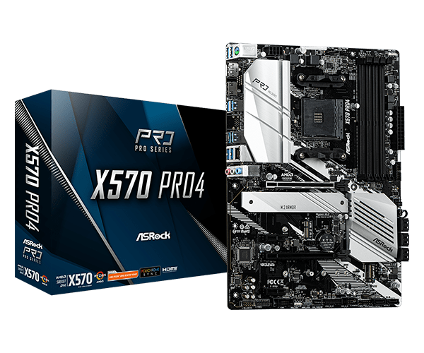 PLACA MADRE - ASROCK - X570 PRO4 - PLACA BASE ATX, CHIPSET AMD X570, SOCKET AM4, DDR4, PCIE 4.0, USB 3.2 GEN2 - 90-MXBAT0-A0UAYZ