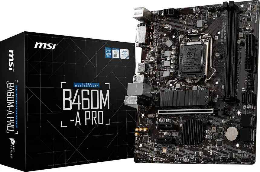 PLACA MADRE - MSI - B460M-A PRO - PLACA BASE MICRO-ATX, CHIPSET INTEL B460, SOCKET LGA1200, DDR4, HDMI, DVI-D, USB 3.2 GEN1 - B460M-A PRO