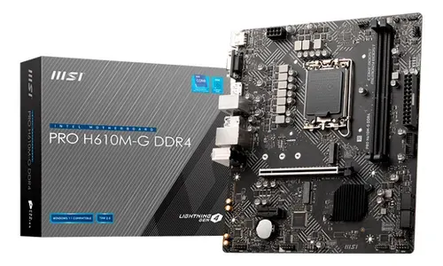 PLACA MADRE - MSI - PRO H610M-G DDR4 - MICRO-ATX, CHIPSET INTEL H610, SOCKET LGA1700, DDR4, HDMI, VGA, USB 3.2 - PRO H610M-G DDR4