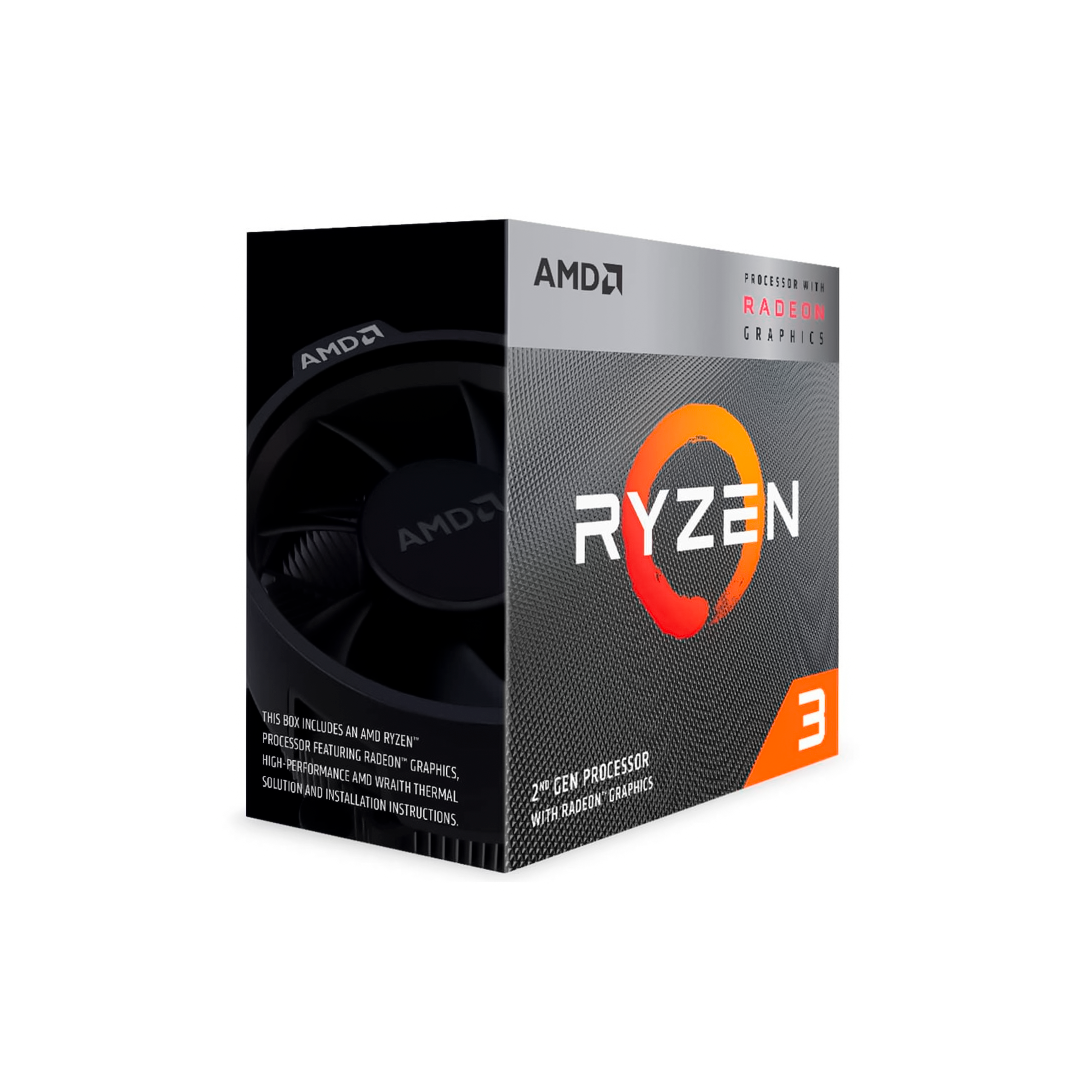 PROCESADOR - AMD - RYZEN 3 3200G - PROCESADOR 4 NÚCLEOS/4 HILOS, 3.6 GHZ, GRÁFICOS INTEGRADOS VEGA 8, SOCKET AM4, 65W TDP - YD3200C5FHBOX