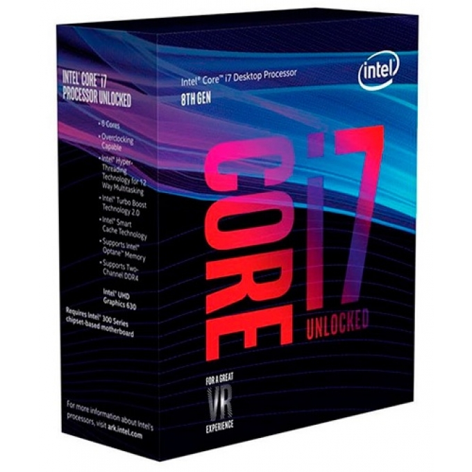 PROCESADOR - INTEL - CORE I7-8700K - PROCESADOR 6 NÚCLEOS 12 HILOS, 3.7 GHZ (TURBO 4.7 GHZ), 12 MB CACHE L3, SOCKET LGA1151, 95W TDP, SIN BLOQUEO MULTIPLICADOR - B