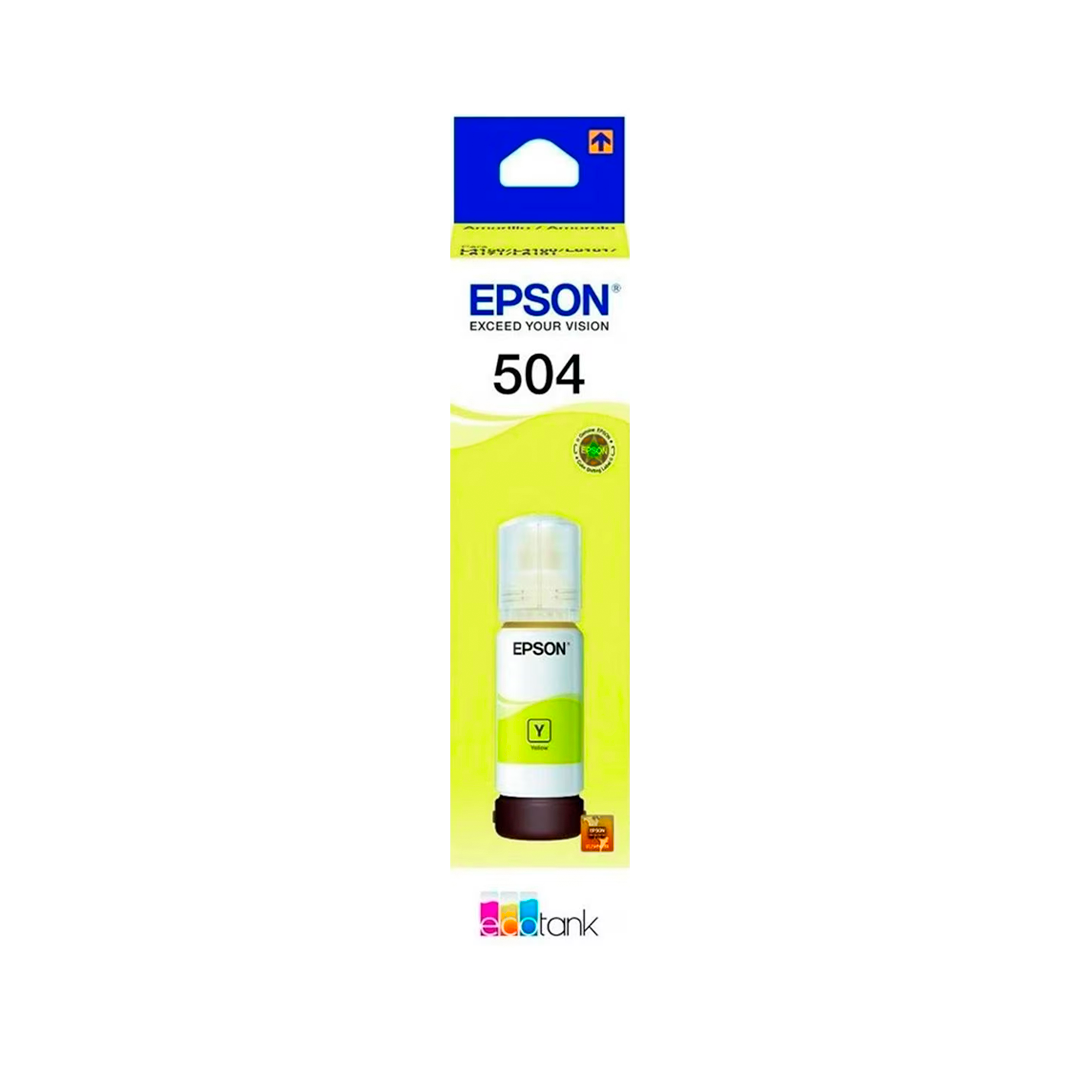 BOTELLA DE TINTA EPSON T504420AL AMARILLO ORIGINAL EPSON, CAPACIDAD 120ML T504420AL